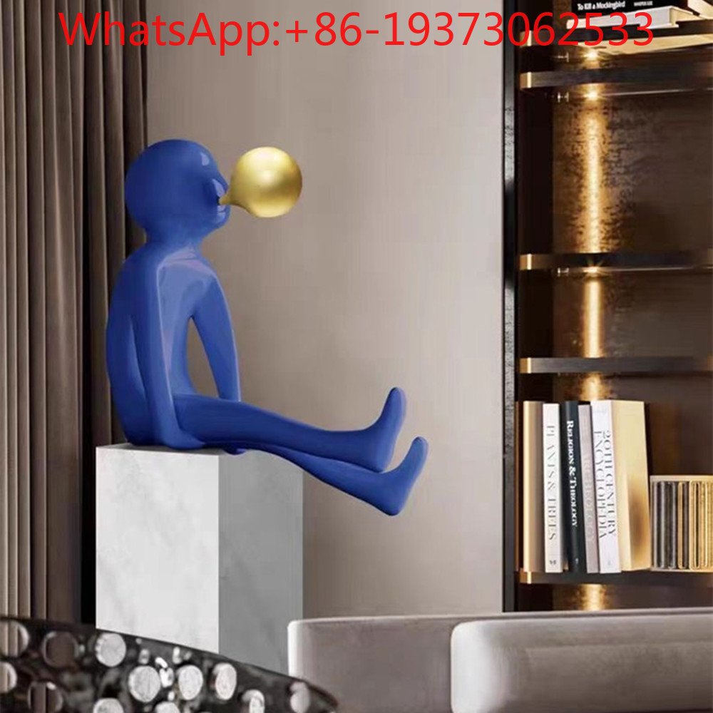 Lighting Decorative - Giriş Figürü Baloncuk Üfleyen Heykel Karikatür