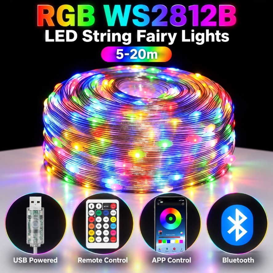 Decor Lighting Address - 5-20m WS2812B RGB LED Peri Işık