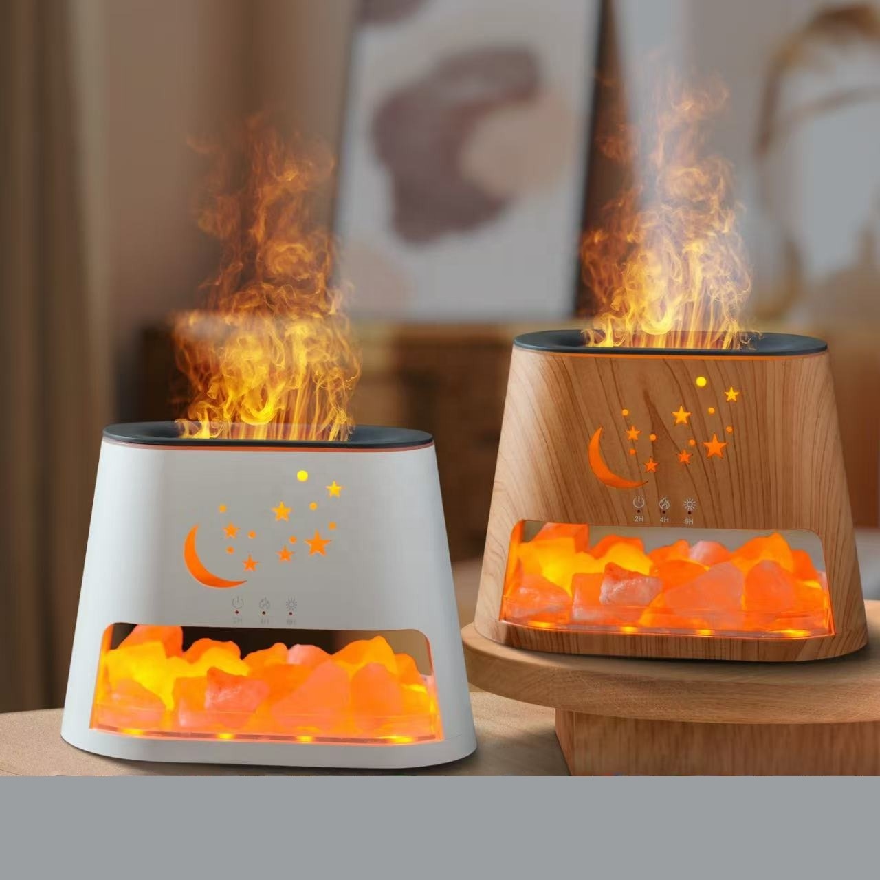 Himalayan Salt Lamp - 250ML Aromaterapi Esansiyel Yağı Difüzörü Himalaya