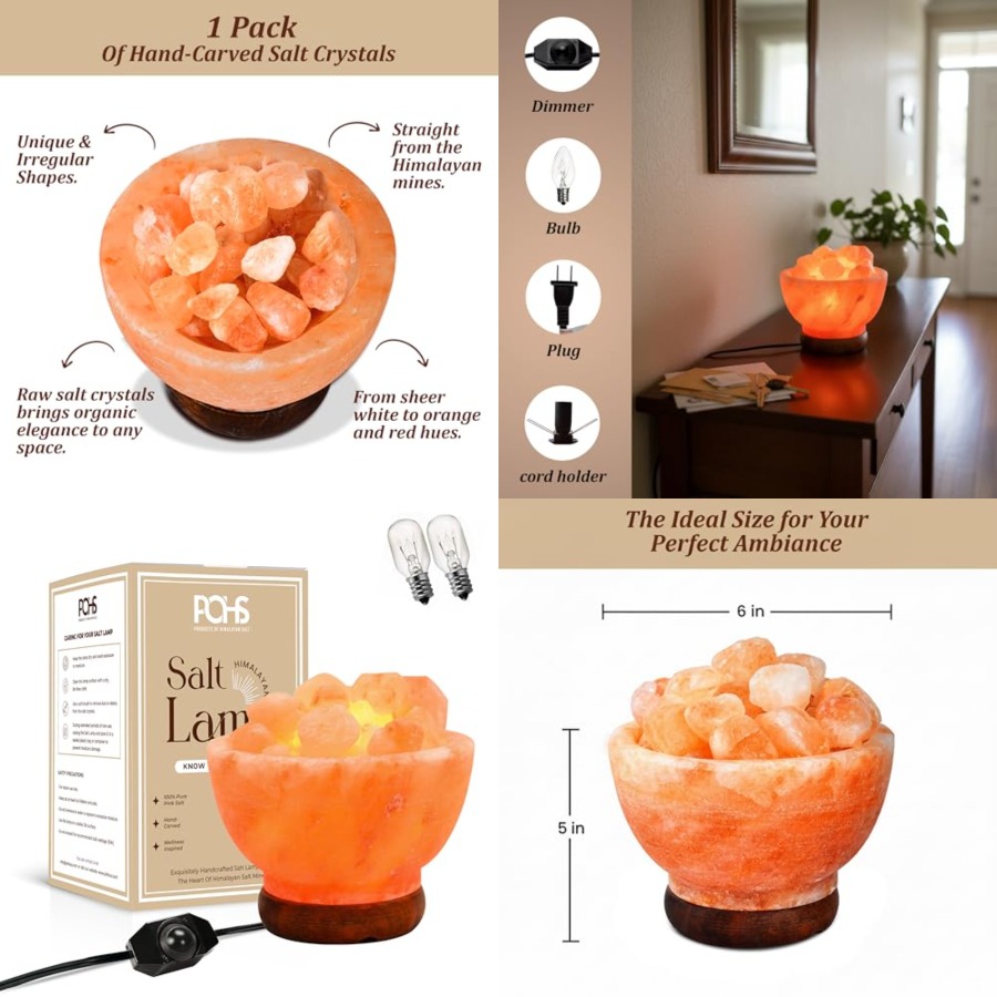Himalayan Salt Lamp - Himalaya Pembe Tuz Lambası Kase, Pakistan'dan
