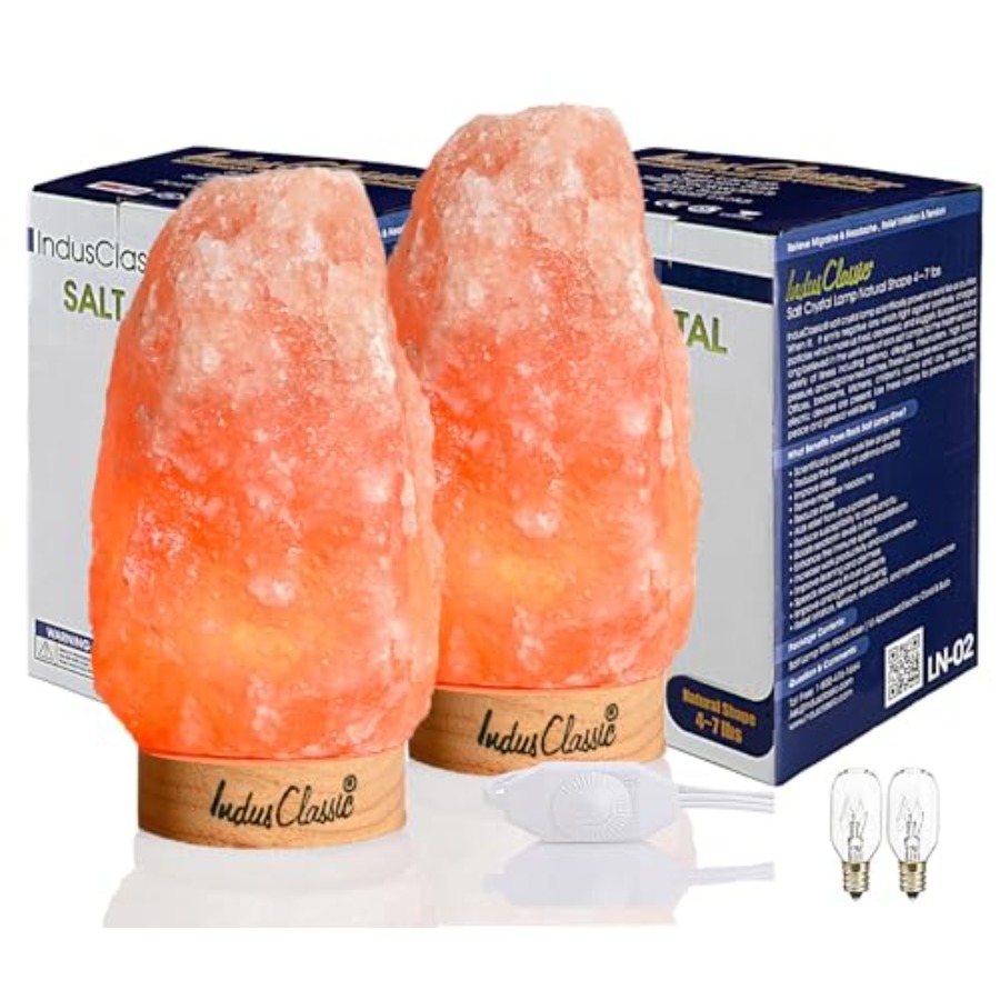 Himalayan Salt Lamp - LN-02 2'li Paket Doğal Himalaya Pembe
