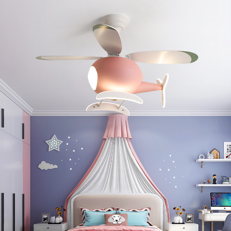 Lighting Decorative - Modern Yaratıcı Karikatür Uçak Fan Işık