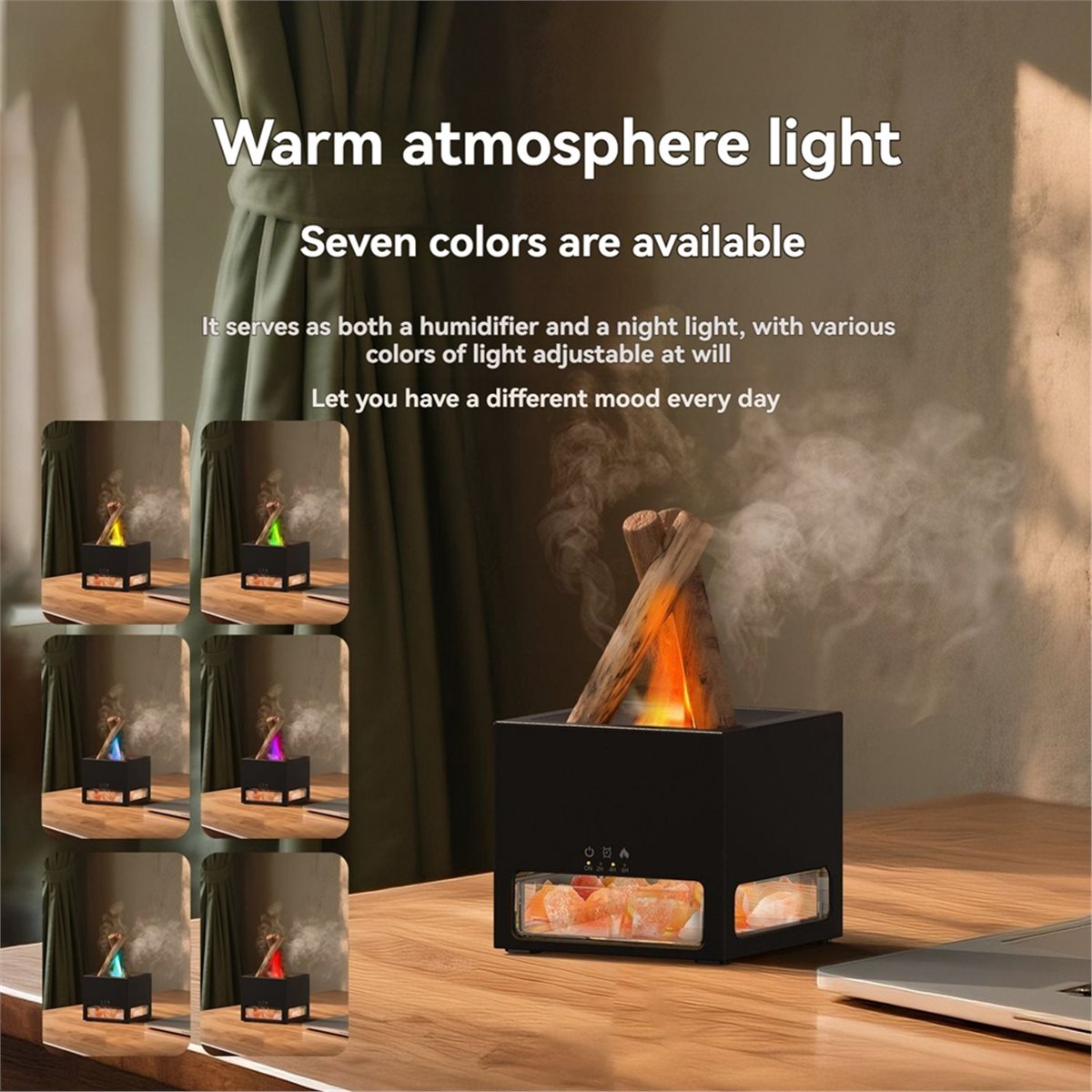 Himalayan Salt Lamp - AA14 2'si 1 Arada Himalaya Tuz