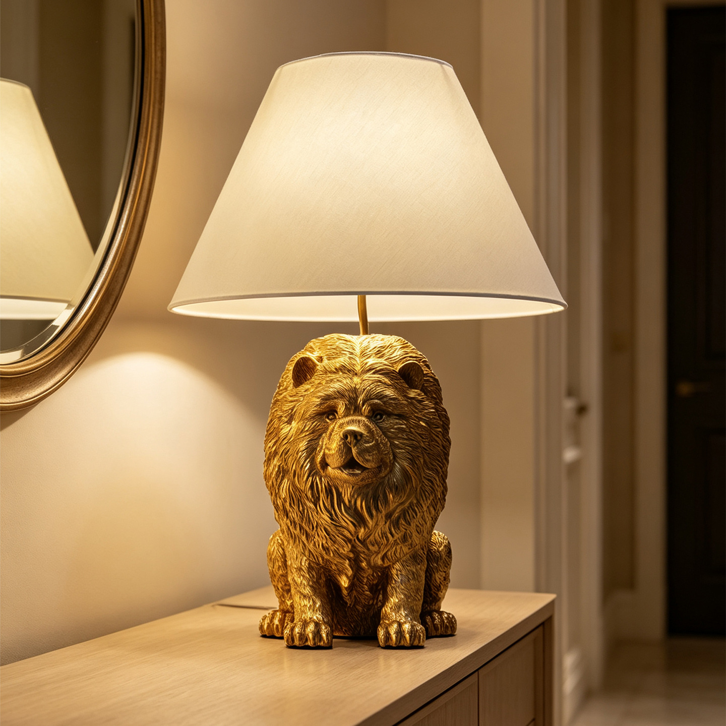Yaratıcı Chow Chow Hayvan Figü - Lighting Decorative incelemesi ve fiyatı